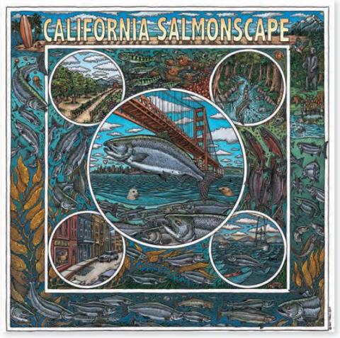 "California Salmonscape" by Ray Troll