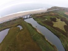 Mouth of Scotts Creek. Photo by Walter Heady. Mouth of Scotts Creek