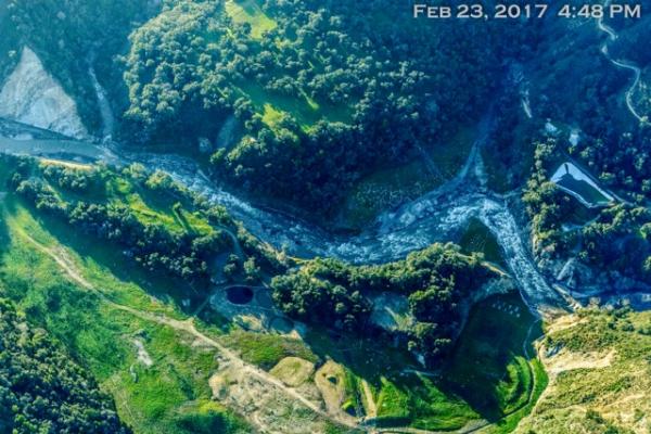 Aerial view of the San Clemente site, Carmel River (post-removal)