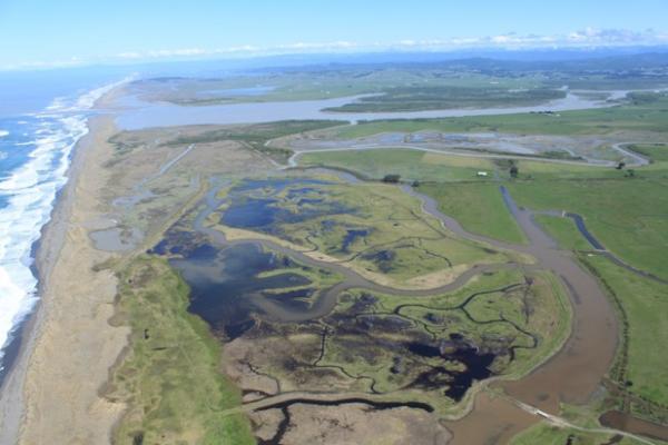 Aerial View of Eel River Delta