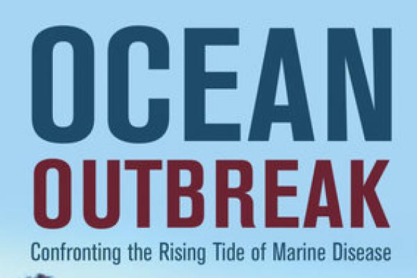 Ocean Outbreak book cover, features a photo of a pink sea star