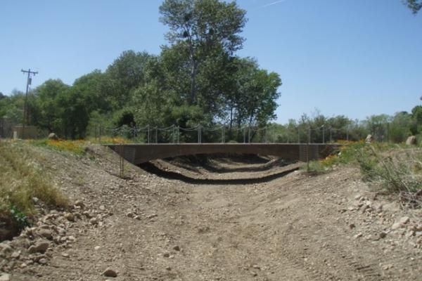 Quiota Creek at Crossing 0A, a recently completed fish passage project within the Santa Ynez River basin